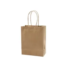 Creotime Papieren tassen met blokbodem van recycled papier (pak 10 stuks)