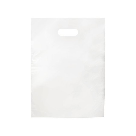 Draagtas plastic wit wit (doos 500 stuks)