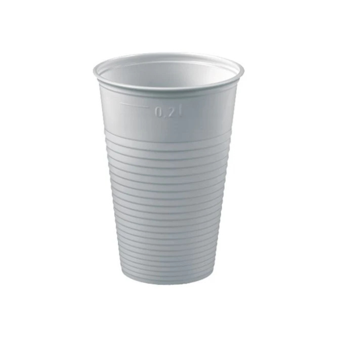 Drinkbeker Plastic 180 ml Wit (doos 3000 stuks)
