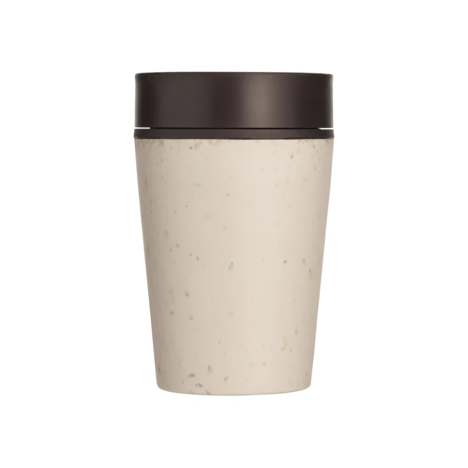 Drinkbeker circulaire 227ml crème zwart