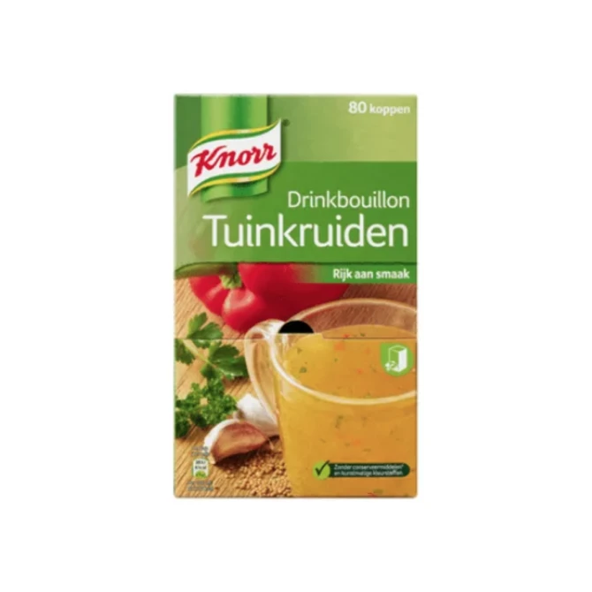 Knorr Drinkbouillon Tuinkruiden (pak 80 stuks) Knorr Drinkbouillon Tuinkruiden (pak 80 stuks)
