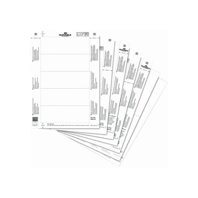 DURABLE 4852 Insteekkaarten 149 x 148 mm (pak 20 stuks) DURABLE 4852 Insteekkaarten 149 x 148 mm (pak 20 stuks)