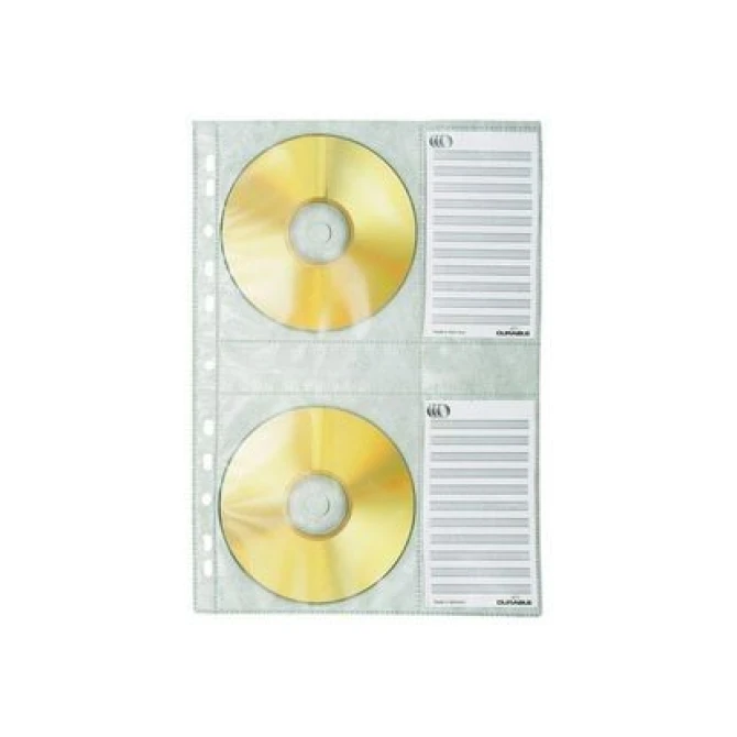 DURABLE CD/DVD showtas A4 met index 11 rings (pak 5 stuks) DURABLE CD/DVD showtas A4 met index 11 rings (pak 5 stuks)