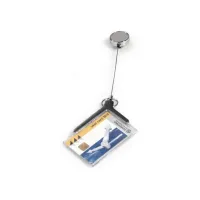 DURABLE Deluxe Pro Pashouder Afrolmechanisme (80 cm) 1 pas 54 x 85 mm Acryl transparant (pak 10 stuks) DURABLE Deluxe Pro Pashouder Afrolmechanisme (80 cm) 1 pas 54 x 85 mm Acryl transparant (pak 10 stuks)