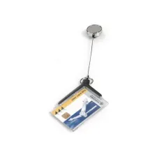 DURABLE Deluxe Pro Pashouder Afrolmechanisme (80 cm) 1 pas 54 x 85 mm Acryl transparant (pak 10 stuks) DURABLE Deluxe Pro Pashouder Afrolmechanisme (80 cm) 1 pas 54 x 85 mm Acryl transparant (pak 10 stuks)