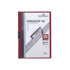 DURABLE Duraclip® Klemmap A4 1-60 vel Rood (pak 25 stuks) DURABLE Duraclip® Klemmap A4 1-60 vel Rood (pak 25 stuks)