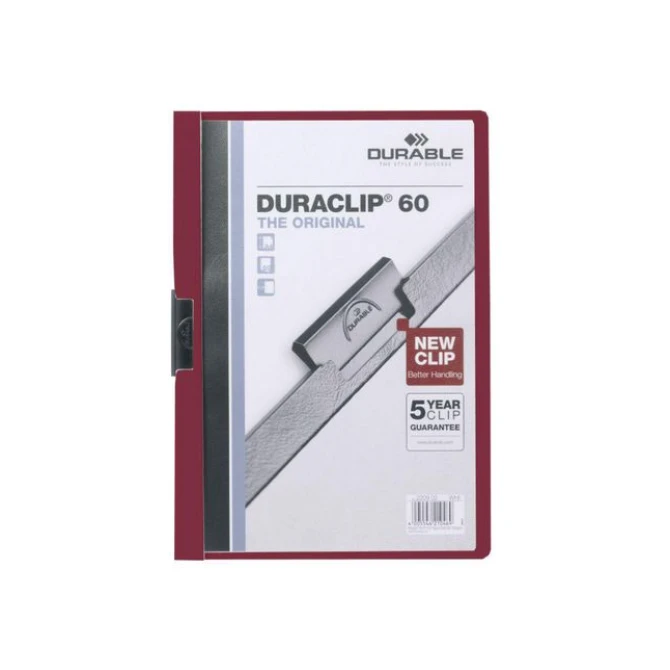 DURABLE Duraclip® Klemmap A4 1-60 vel Rood (pak 25 stuks) DURABLE Duraclip® Klemmap A4 1-60 vel Rood (pak 25 stuks)
