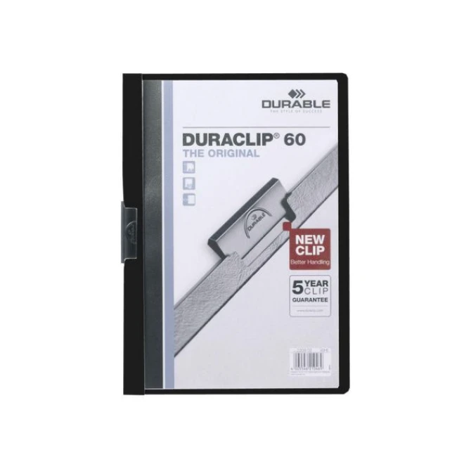 DURABLE Duraclip® Klemmap A4 1-60 vel Zwart (pak 25 stuks) DURABLE Duraclip® Klemmap A4 1-60 vel Zwart (pak 25 stuks)