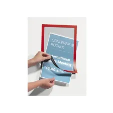 DURABLE Duraframe Zelfklevend Kader A4 Magnetisch Rood (pak 2 stuks)