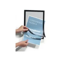 DURABLE 487201 Duraframe A4 Magnetisch zwart (pak 2 stuks) DURABLE 487201 Duraframe A4 Magnetisch zwart (pak 2 stuks)