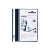 DURABLE Duraplus Snelhechtmap A4 Extra Breed PP 100 vel Blauw (pak 25 stuks) DURABLE Duraplus Snelhechtmap A4 Extra Breed PP 100 vel Blauw (pak 25 stuks)