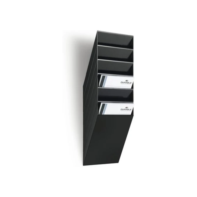 Durable FLEXIBOXX folderhouder muurbevestiging 6 compartimenten A4 zwart