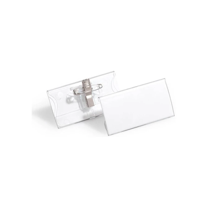 Durable Houder Naamkaartje Combiklem 40 × 75 mm Kunststof transparant (pak 25 stuks)