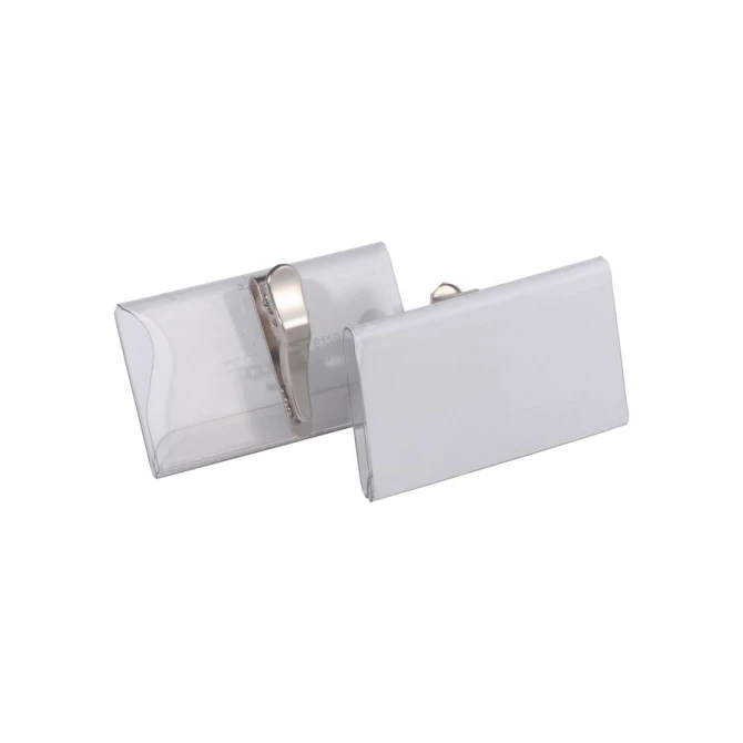 DURABLE Houder Naamkaartje Krokodilklem 40 × 75 mm Kunststof transparant