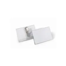 DURABLE Houder Naamkaartje Krokodilklem 54 x 90 mm Kunststof transparant (pak 25 stuks)