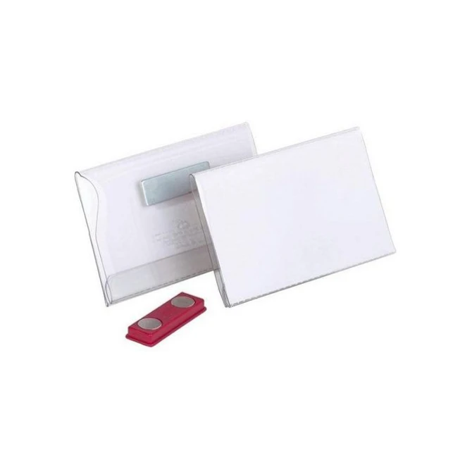 DURABLE Houder Naamkaartje Magneet 54 x 90 mm Kunststof transparant (pak 25 stuks) DURABLE Houder Naamkaartje Magneet 54 x 90 mm Kunststof transparant (pak 25 stuks)