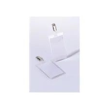 DURABLE Houder Naamkaartje Portret Bevestigingsclip 60 × 90 mm Kunststof transparant (pak 25 stuks)