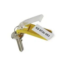 DURABLE Key Clip Sleutelhanger Geel (pak 6 stuks)