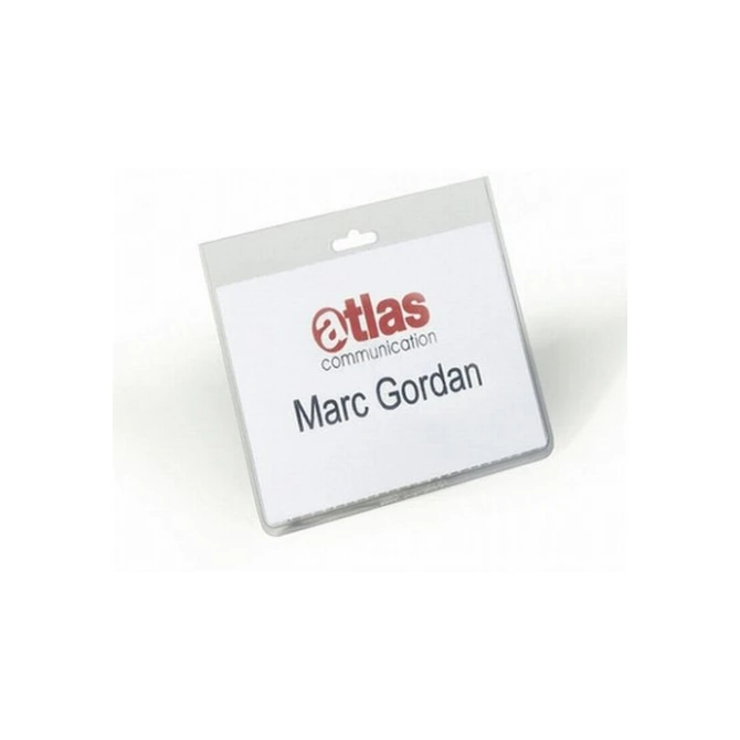 DURABLE Naamkaartje 60 x 90 mm Kunststof Transparant (pak 20 stuks)