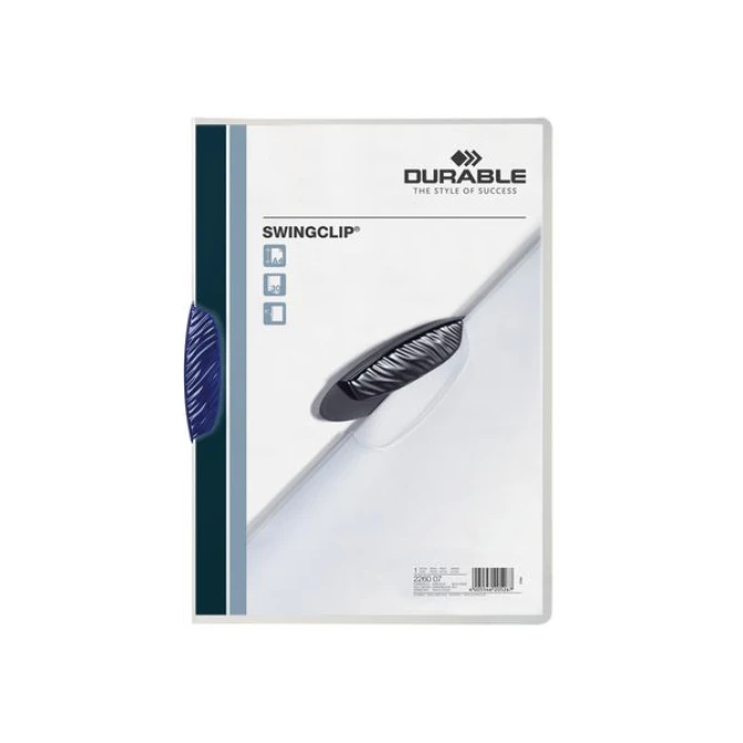 DURABLE Swingclip Klemmap A4 1 - 30 vel Donkerblauw (pak 25 stuks) DURABLE Swingclip Klemmap A4 1 - 30 vel Donkerblauw (pak 25 stuks)
