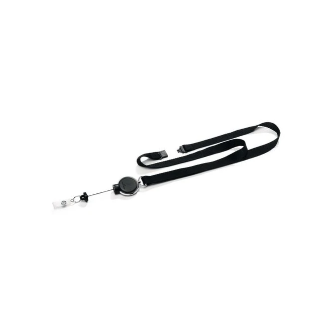 DURABLE Textielkoord met Afrolmechanisme Extra Strong 80 cm Zwart (doos 5 stuks)