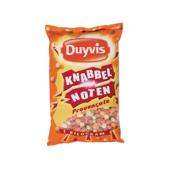 Duyvis Pindas en noten Knabbelnootjes Provenciaal (pak 1 kilogram)