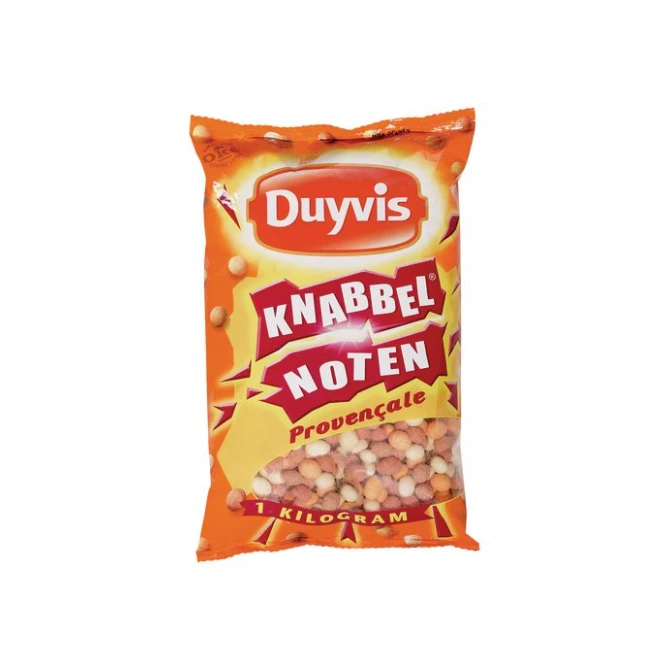 Duyvis Pindas en noten Knabbelnootjes Provenciaal (pak 1 kilogram) Duyvis Pindas en noten Knabbelnootjes Provenciaal (pak 1 kilogram)