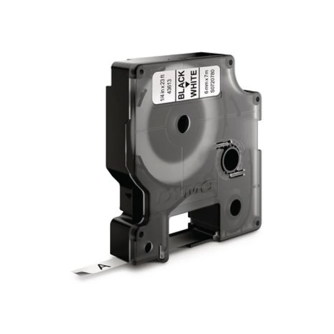 DYMO D1 Labelcassete 6 mm x 7 m Zwart op Wit DYMO D1 Labelcassete 6 mm x 7 m Zwart op Wit