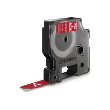 DYMO D1 Labelcassette 12 mm x 3 m Wit op Rood DYMO D1 Labelcassette 12 mm x 3 m Wit op Rood