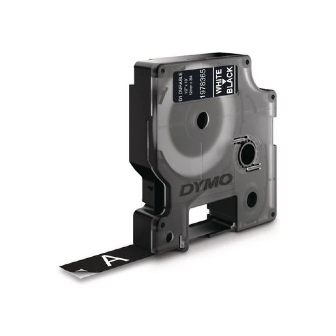 DYMO D1 Labelcassette 12 mm x 3 m Wit op Zwart DYMO D1 Labelcassette 12 mm x 3 m Wit op Zwart