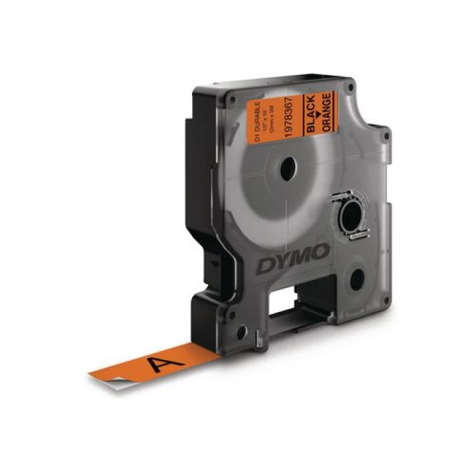 DYMO D1 Labelcassette 12 mm x 3 m Zwart op Oranje DYMO D1 Labelcassette 12 mm x 3 m Zwart op Oranje