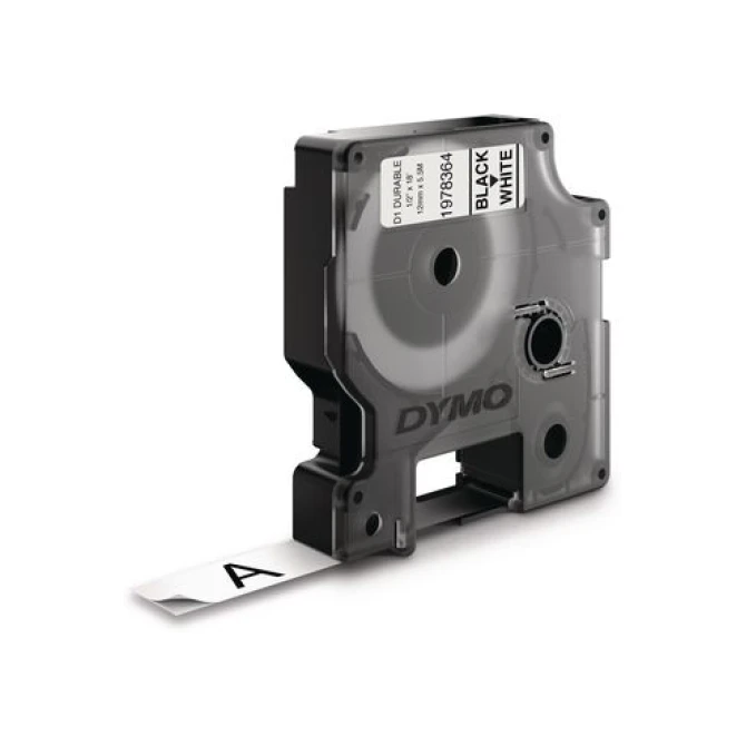 DYMO D1 Labelcassette 12 mm x 55 m Zwart op Wit DYMO D1 Labelcassette 12 mm x 55 m Zwart op Wit
