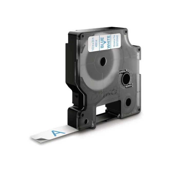 DYMO D1 Labelcassette 12 mm x 7 m Blauw op Wit DYMO D1 Labelcassette 12 mm x 7 m Blauw op Wit
