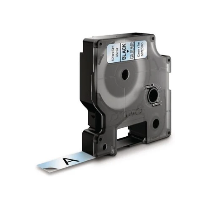 DYMO D1 Labelcassette 12 mm x 7 m Zwart op Transparant DYMO D1 Labelcassette 12 mm x 7 m Zwart op Transparant