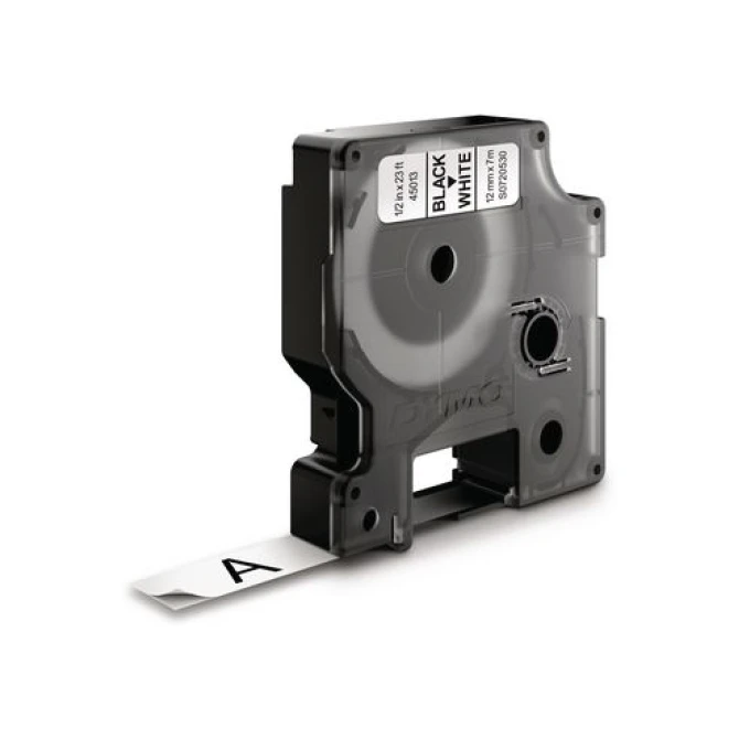 DYMO D1 45013 Labelcassette 12 mm x 7 m Zwart op Wit
