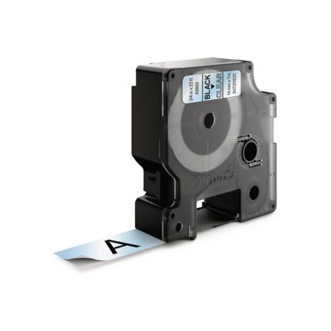 DYMO D1 Labelcassette 19 mm x 7 m Zwart op Transparant DYMO D1 Labelcassette 19 mm x 7 m Zwart op Transparant