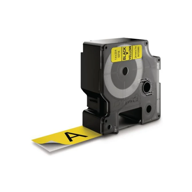 DYMO D1 Labelcassette 24 mm x 7 m Zwart op Geel