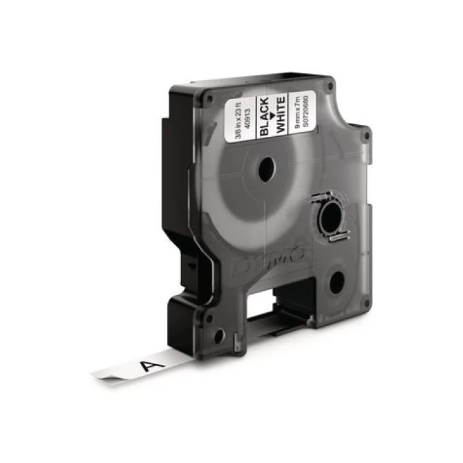 DYMO D1 Labelcassette 9 mm x 7 m Zwart op Wit (pak 10 stuks)