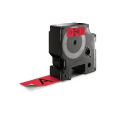 DYMO D1 labeltape 24 mm Zwart op rood (rol 7 meter) DYMO D1 labeltape 24 mm Zwart op rood (rol 7 meter)