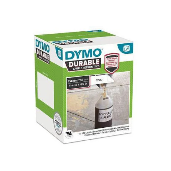 DYMO LW Adreslabels 104 x 159 mm Papier Zwart op Wit (rol 200 stuks) DYMO LW Adreslabels 104 x 159 mm Papier Zwart op Wit (rol 200 stuks)