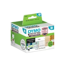 DYMO LW Adreslabels 25 x 25 mm Papier Zwart op Wit (doos 2 rollen)