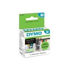 DYMO LW Labels Papier 13 x 25 mm Zwart op Wit (pak 1000 stuks)