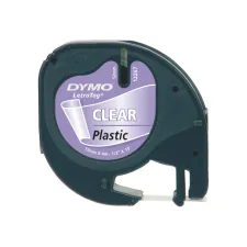 DYMO LetraTag Labeltape Plastic 12 mm x 4 m Zwart op Transparant DYMO LetraTag Labeltape Plastic 12 mm x 4 m Zwart op Transparant