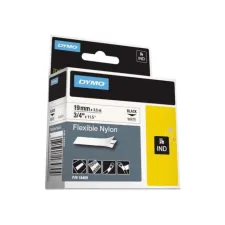 DYMO Rhino Polyester Etikettencassette 19 mm x 35 m Zwart op Wit DYMO Rhino Polyester Etikettencassette 19 mm x 35 m Zwart op Wit