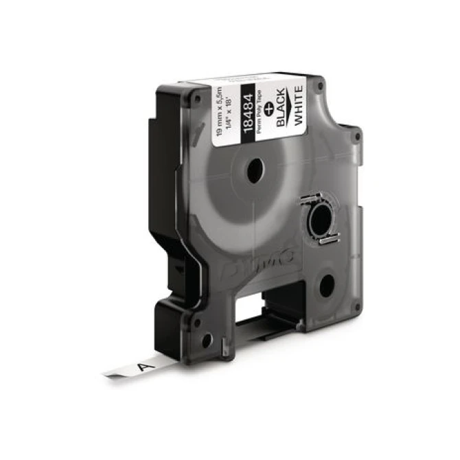 DYMO Rhino Polyester Etikettencassette 19 mm x 55 m Zwart op Wit DYMO Rhino Polyester Etikettencassette 19 mm x 55 m Zwart op Wit