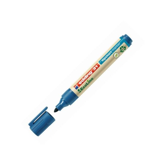 EDDING 31 EcoLine Flipchart Marker Ronde Punt 15 - 3 mm Blauw (doos 10 stuks)