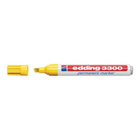 EDDING 3300 Permanente Marker Beitelvormige Punt 1 - 5 mm Geel (pak 10 stuks)