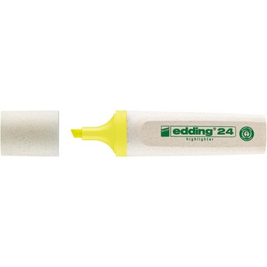 EDDING EcoLine 24 Markeerstift Beitelvormige Punt 2 - 5 mm Geel (pak 10 stuks)