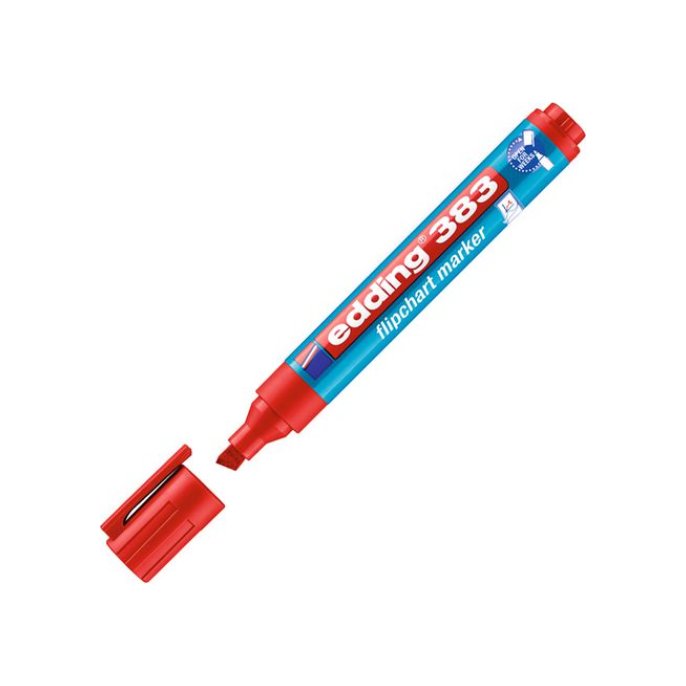 EDDING Flipover marker 383 1 - 5 mm rood (pak 10 stuks) EDDING Flipover marker 383 1 - 5 mm rood (pak 10 stuks)