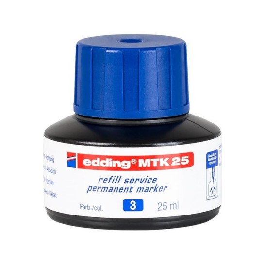 EDDING MTK 25 Inkt Permanent 25 ml Blauw (fles 25 milliliter)